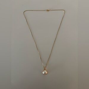14K YG Fresh Water Pearl Pendant Necklace